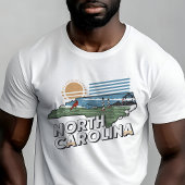 Retro Reizen Iconische North Carolina Graphic T-shirt