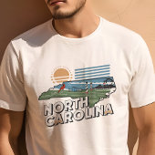 Retro Reizen Iconische North Carolina Graphic T-shirt