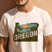 Retro Reizen Iconische Oregon Graphic T-shirt