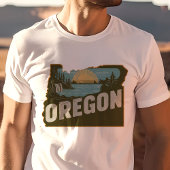 Retro Reizen Iconische Oregon Graphic T-shirt
