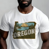 Retro Reizen Iconische Oregon Graphic T-shirt
