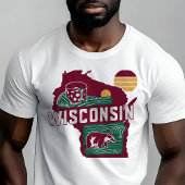 Retro Reizen Iconische Wisconsin Graphic T-shirt