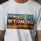 Retro Reizen Iconische Wyoming Graphic T-shirt