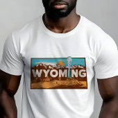 Retro Reizen Iconische Wyoming Graphic T-shirt