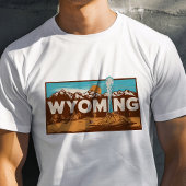 Retro Reizen Iconische Wyoming Graphic T-shirt