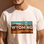 Retro Reizen Iconische Wyoming Graphic T-shirt