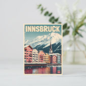 Retro reizen Innsbruck Tirol - Oostenrijkse Alpen  Briefkaart (Staand voorkant)