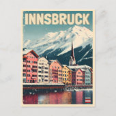 Retro reizen Innsbruck Tirol - Oostenrijkse Alpen  Briefkaart (Voorkant)