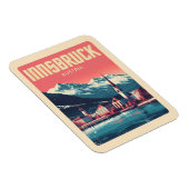 Retro reizen Innsbruck Tirol - Oostenrijkse Alpen Magneet (Rechterzijde)