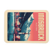 Retro reizen Innsbruck Tirol - Oostenrijkse Alpen Magneet (Horizontaal)