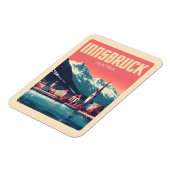 Retro reizen Innsbruck Tirol - Oostenrijkse Alpen Magneet (Linkerzijde)