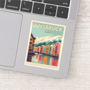 Retro reizen Innsbruck Tirol - Oostenrijkse Alpen  Sticker