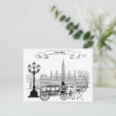 Retro Reizen Kunst Vintage Wenen Oostenrijk waterv Briefkaart (Staand voorkant)