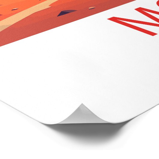 Retro Reizen Monument Valley Bestemming Muur Kunst Poster (Hoek)