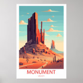 Retro Reizen Monument Valley Bestemming Muur Kunst Poster (Voorkant)