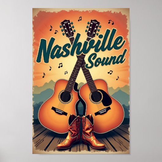 Retro Reizen: Nashville Sound Poster (Voorkant)