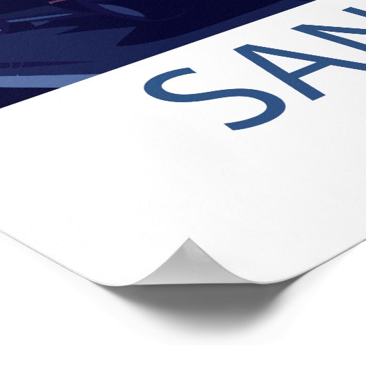 Retro Reizen San Francisco California Wall Art Poster (Hoek)