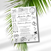 Retro Reizen van Miss naar Mrs Bruidsfeest