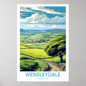 Retro Reizen Wensleydale Yorkshire Wall Art Poster (Voorkant)