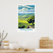 Retro Reizen Wensleydale Yorkshire Wall Art Poster (Keuken)