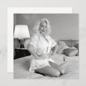 Retro "Relaxen op het bed" Note Kaart Notitiekaartje (Voorkant / Achterkant)