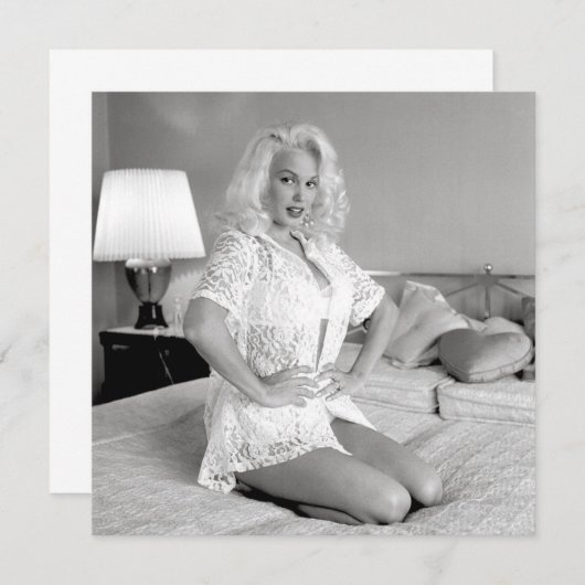 Retro "Relaxen op het bed" Note Kaart Notitiekaartje (Voorkant / Achterkant)