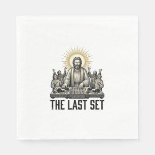 Retro Religieus DJ The Last Set T-shirt ontwerp_1 Servet