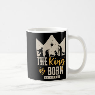 Retro Religieus Kerstmis De Koning Is Geboren Chri Koffiemok