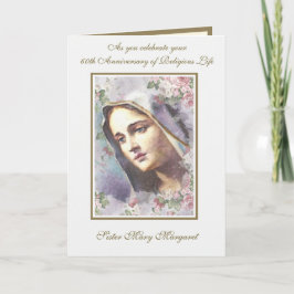 Retro Religieuze Maagd Maria Jubileum Non Kaart