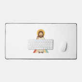 Retro religieuze zegen vector shirt ontwerp_1 bureaumat (Keyboard & Muis)