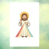 Retro religieuze zegen vector shirt ontwerp_1 raamsticker (Vel 3)