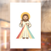 Retro religieuze zegen vector shirt ontwerp_1 raamsticker (Vel 2)