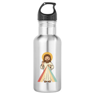 Retro religieuze zegen vector shirt ontwerp_1 waterfles 