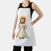 Retro Religieuze Zegen Vector T-shirt Ontwerp_1 Schort (Insitu)