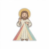 Retro Religieuze Zegen Vector T-shirt Ontwerp_1 Sticker (Voorkant)