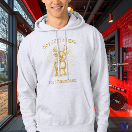 Retro rendier hoodie -  Halftone Mosterd