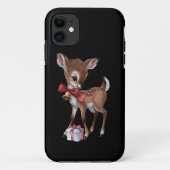 Retro  rendier Roze Kerst Baby Herten Case-Mate iPhone Case (Achterkant)