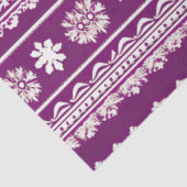 Retro rendieren en sneeuwvlokken Paarse kerst Tissuepapier (Detail)