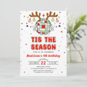 Retro rendieren Kerstfeest Kaart (Staand voorkant)