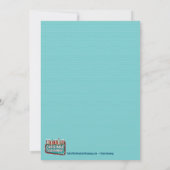 Retro rendieren Kerstfeest uitnodiging (Achterkant)