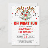 Retro rendieren Kerstmis Verjaardag Oh wat leuk Kaart (Voorkant)