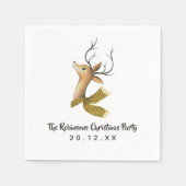 Retro  rendierfeest servet (Voorkant)