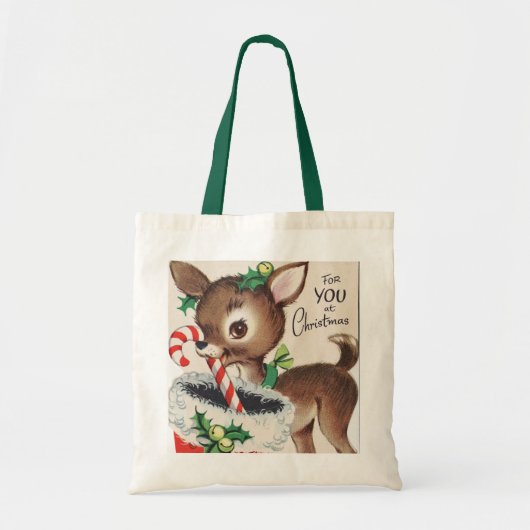 retro rendierfeestdag tote bag (Voorkant)