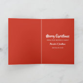 Retro  rendierkerst Baby verwacht Aankondiging (Binnen)