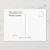 Retro  rendierkerst Baby verwacht Aankondigingskaart (Achterkant)