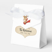 Retro  rendierkerst bedankdoosjes (Voorkant Zijde)