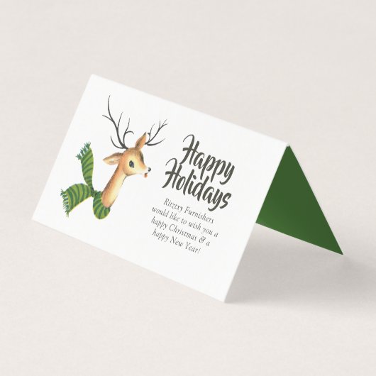 Retro  rendierkerst kaart (Voorkant)