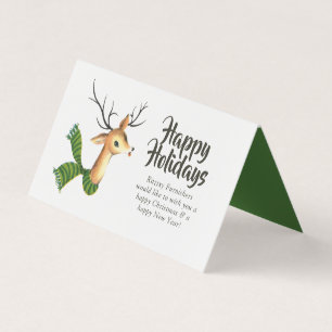 Retro  rendierkerst kaart