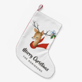 Retro  rendierkerst kleine kerstsok (Voorkant (Hangend))