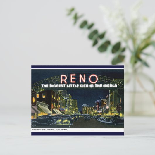 Retro Reno Briefkaart (Staand voorkant)